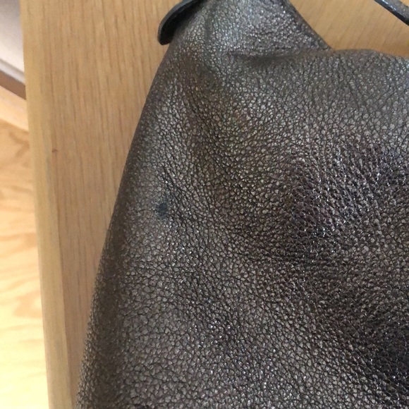 JIMMY CHOO RACHEL GLITTERING LEATHER SHOULDER BAG - Picture 14 of 16